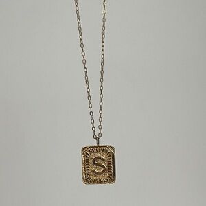 Altar'd State Gold Sunburst Initial Necklace